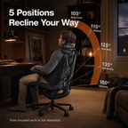 5-Position Reclining Ergonomic Cooling Chair