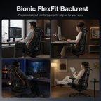 5-Position Reclining Ergonomic Cooling Chair