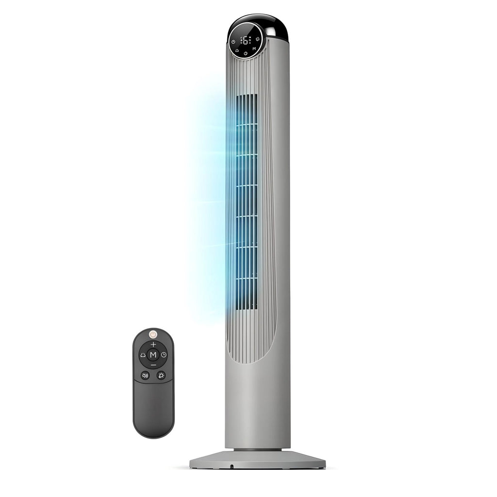 42-Inch Oscillating Tower Fan with Remote Control, 6 Speeds and 4 Modes