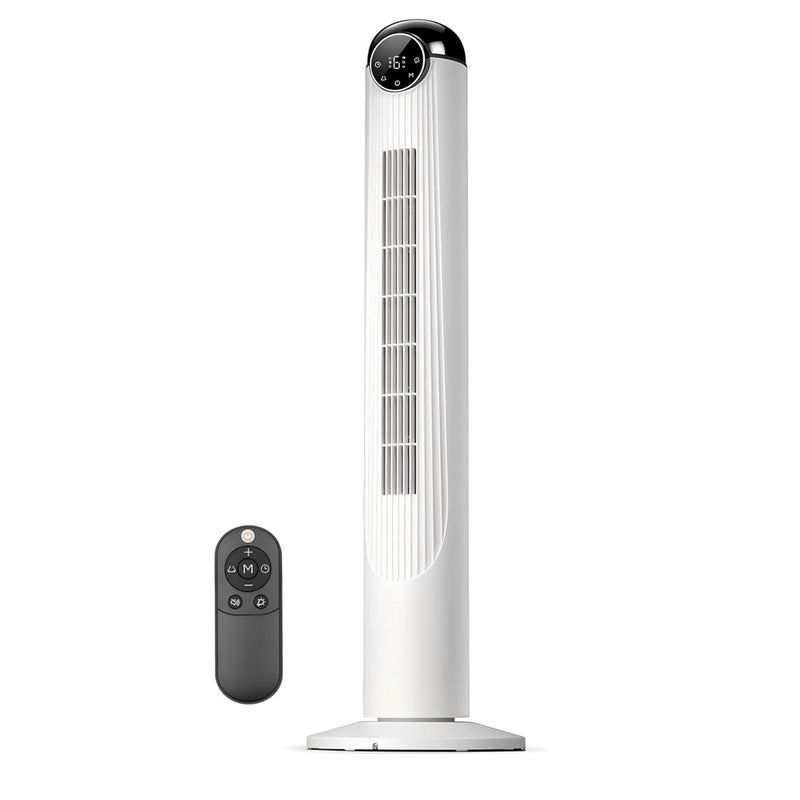 42-Inch Oscillating Tower Fan with Remote Control, 6 Speeds and 4 Modes