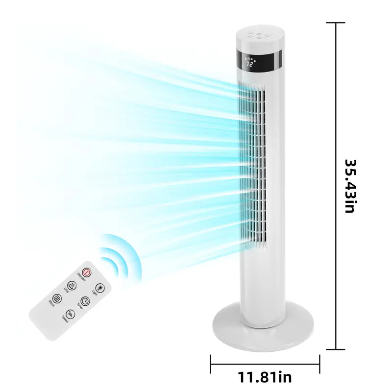 Slim Oscillating Tower Fan for Bedroom, Office and Living Room