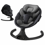 Electric Baby Swing with 5 Speeds, Bluetooth Music, Remote Control & Timer