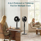 2-in-1 Silent Floor-Standing Circulation Fan | Powerful Airflow for Whole-Room Cooling