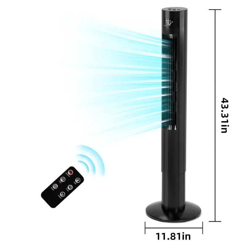 Slim Oscillating Tower Fan for Bedroom, Office and Living Room