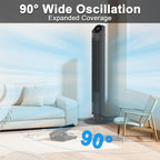 40-Inch Tower Fan for Bedroom with 28dB Quiet Cooling and 12H Timer