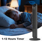 40-Inch Tower Fan for Bedroom with 28dB Quiet Cooling and 12H Timer