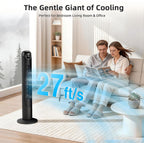 42-Inch Oscillating Tower Fan with Remote Control, 6 Speeds and 4 Modes