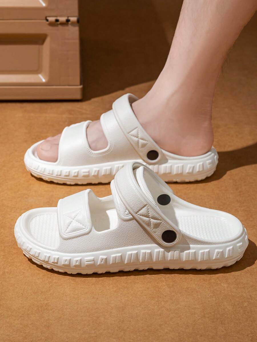 Unisex Adjustable Back-Strap EVA Sandals – Minimalist Double-Strap Non-Slip Beach & Home Slippers