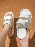 Unisex Adjustable Back-Strap EVA Sandals – Minimalist Double-Strap Non-Slip Beach & Home Slippers