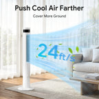Slim Oscillating Tower Fan for Bedroom, Office and Living Room
