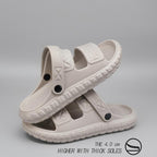 Unisex Adjustable Back-Strap EVA Sandals – Minimalist Double-Strap Non-Slip Beach & Home Slippers