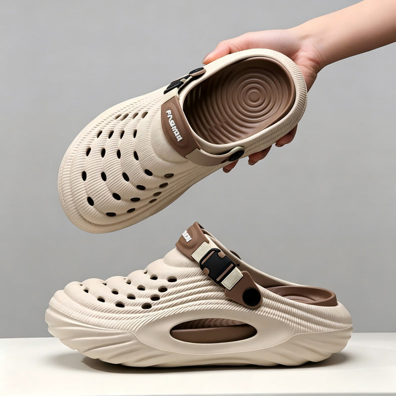 Breathable Outdoor Sandals – Soft Thick Sole Non-Slip Comfortable Summer Beach & Trekking Slides